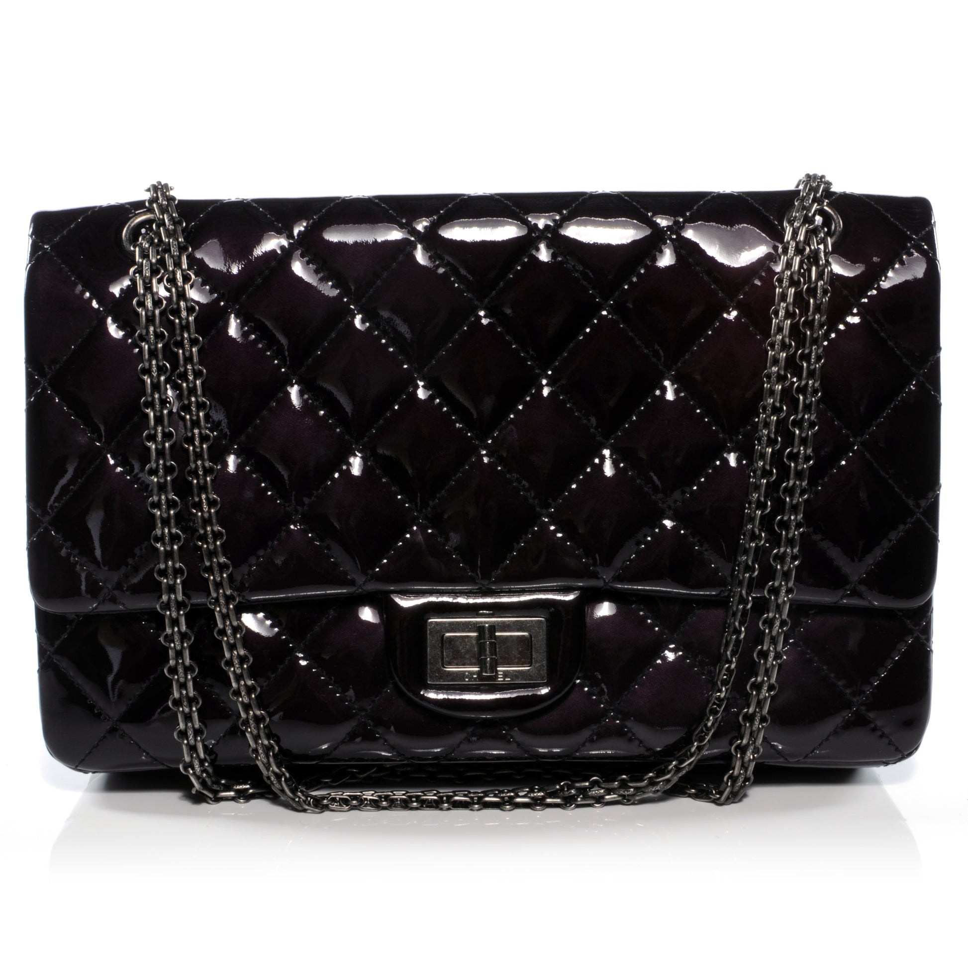 Chanel Patent 2.55 Reissue 227 Flap Black 1 of 8