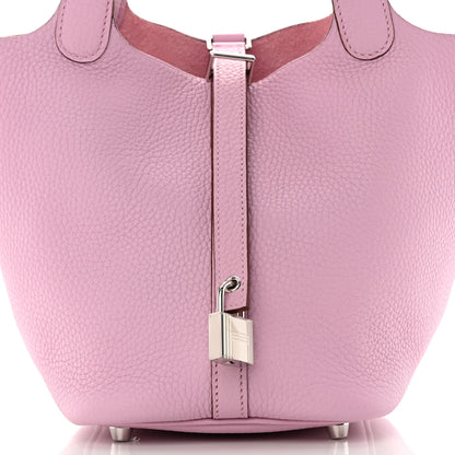 Hermes Taurillon Clemence Picotin Lock 18 PM Mauve Sylvestre 8 of 11