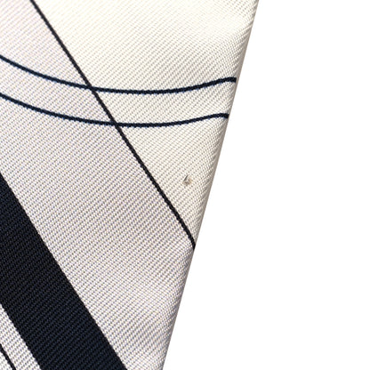 Hermes Silk Ex-Libris Twilly White Marine Gris 5 of 5
