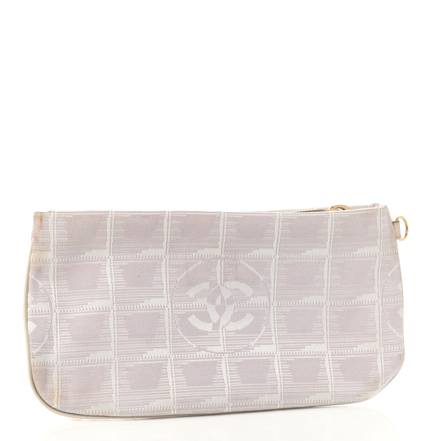 Chanel Nylon Travel Zip Pouch Beige 3 of 8
