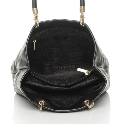 Chanel Deerskin CC Tote Black 5 of 7