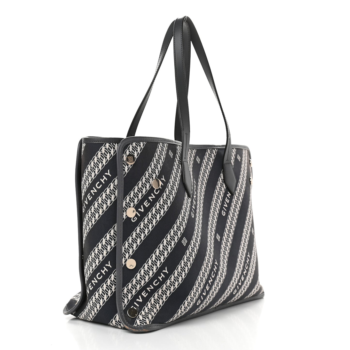 Canvas Jacquard Medium Bond Tote Oil Blue