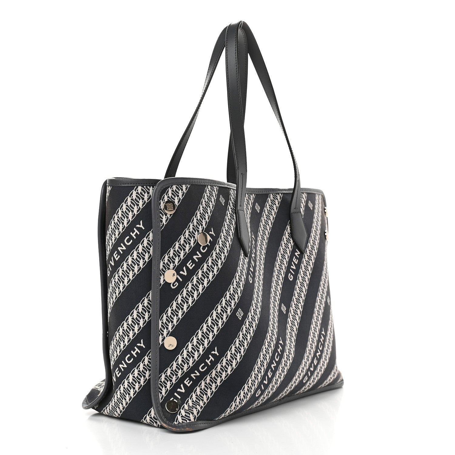 Givenchy Canvas Jacquard Medium Bond Tote Oil Blue 4 of 15