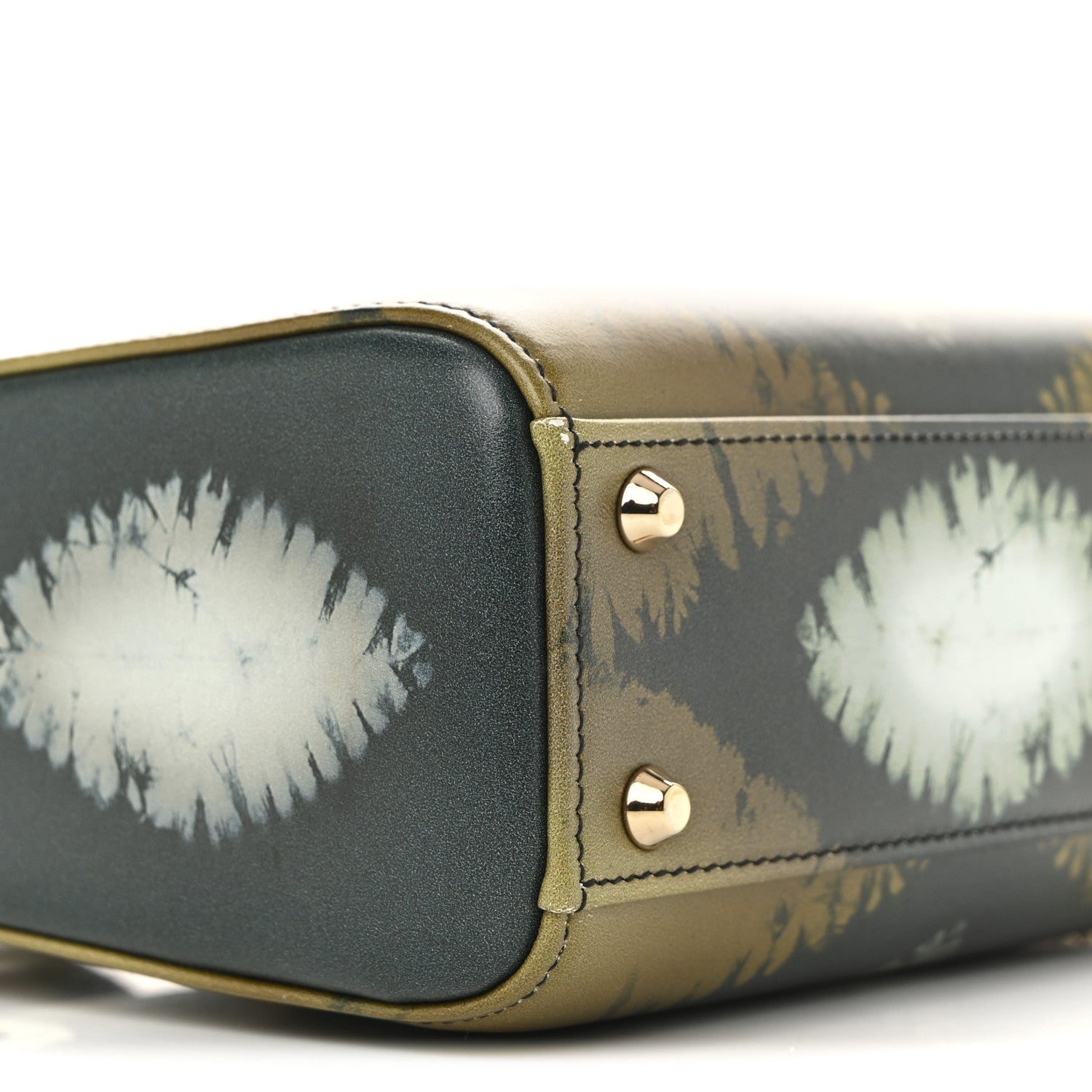Christian Dior Calfskin Tie Dye Mini Lady Dior Green Multicolor 9 of 16