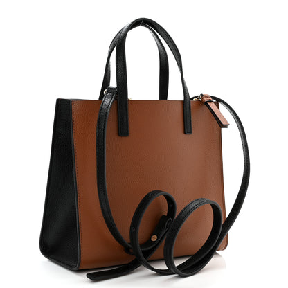 Marc Jacobs Calfskin Mini Grid Tote Bag Chocolate Truffle 3 of 11