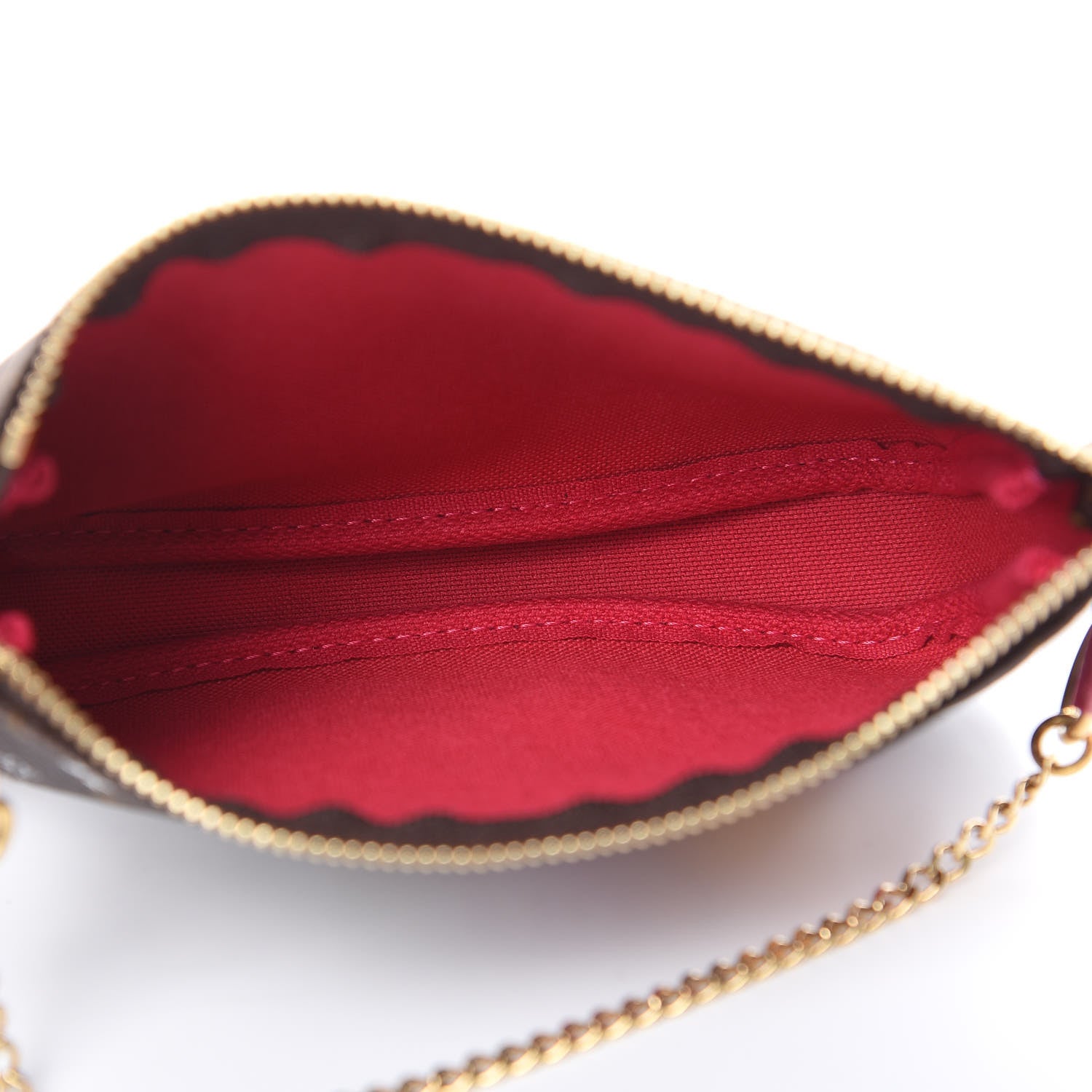 Louis Vuitton Monogram 2019 Christmas Animation Mini Courchevel Pochette Accessories Fuchsia 5 of 8