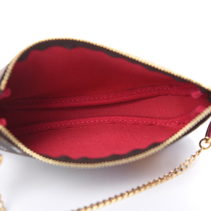 Louis Vuitton Monogram 2019 Christmas Animation Mini Courchevel Pochette Accessories Fuchsia 5 of 8