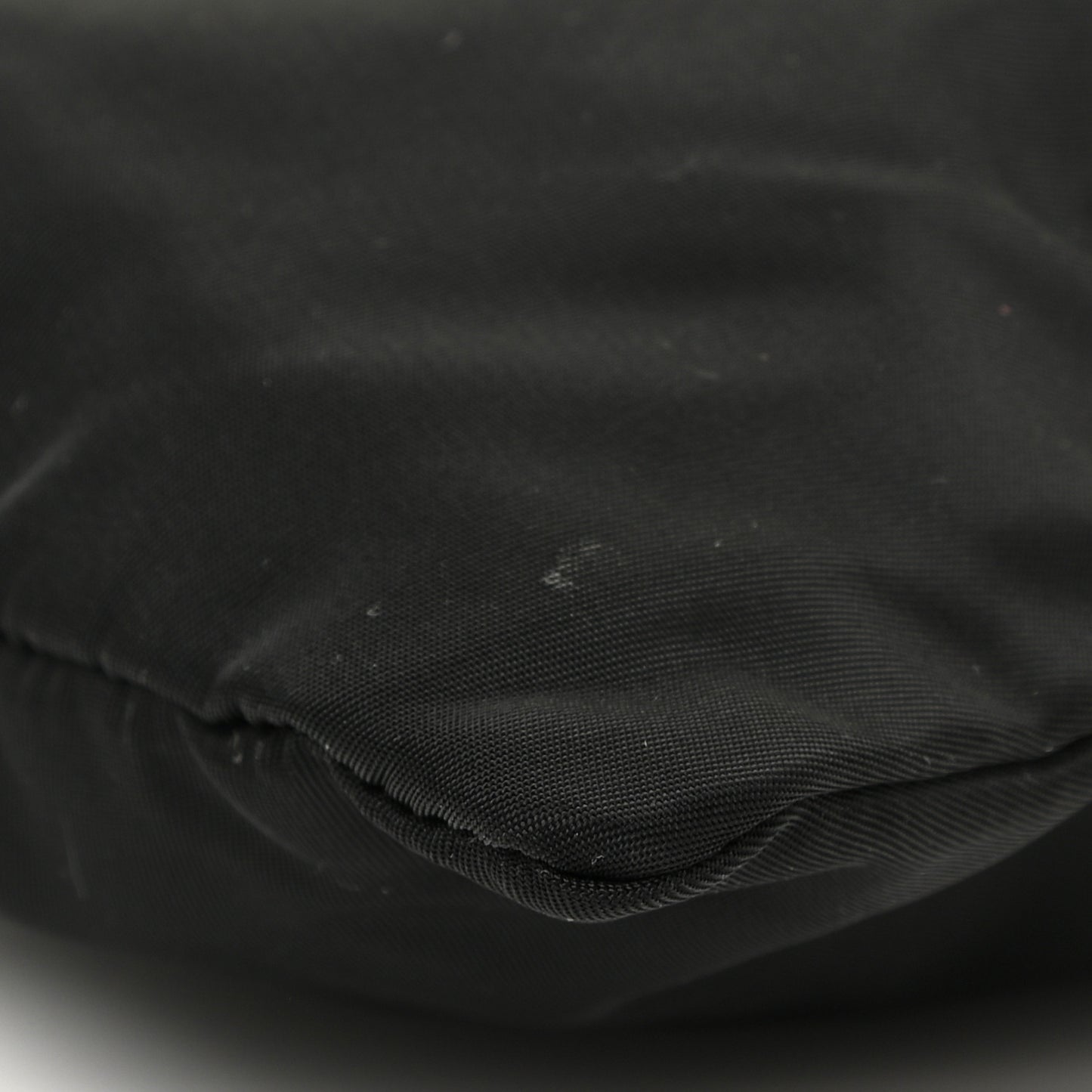Nylon Small Flat Messenger Bag Black