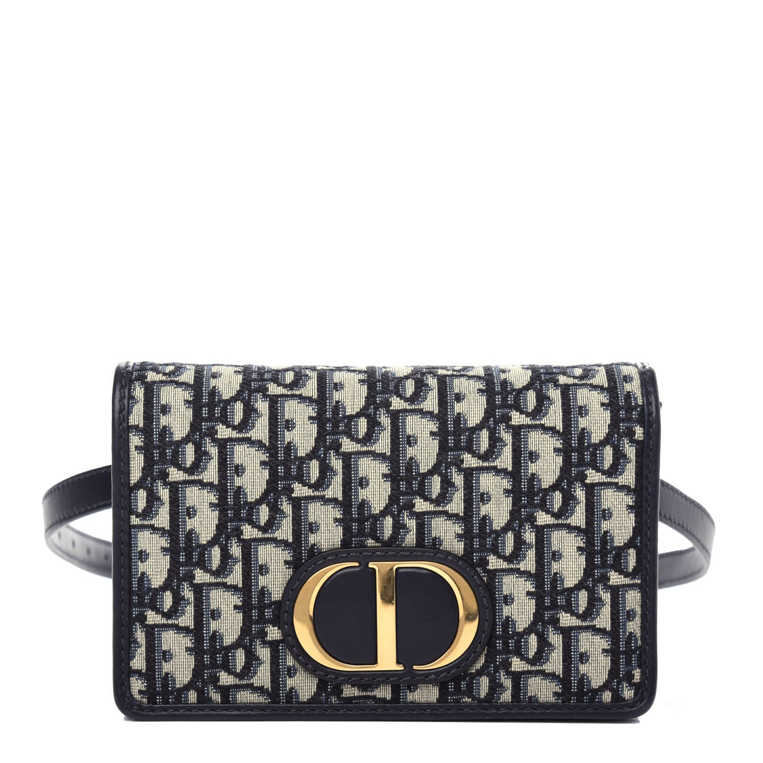 Christian Dior Oblique 30 Montaigne 2-In-1 Pouch Blue 1 of 10