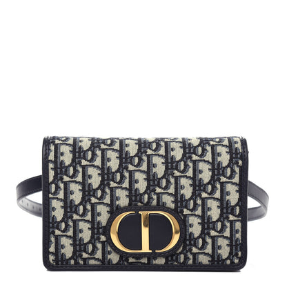 Christian Dior Oblique 30 Montaigne 2-In-1 Pouch Blue 1 of 10