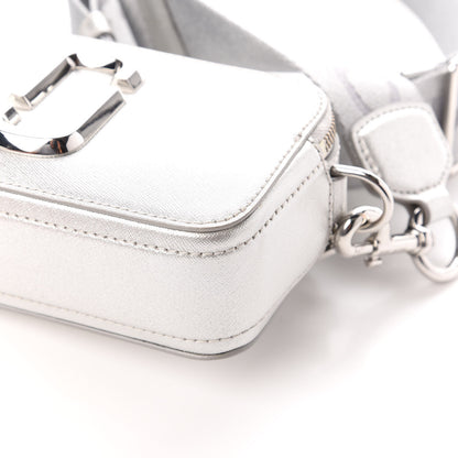 Marc Jacobs Saffiano Small Snapshot Camera Bag Silver 9 of 9