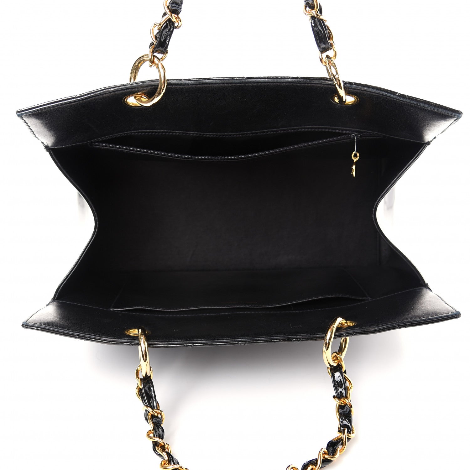 Chanel Patent Quilted Timeless CC Tote Black 5 of 9