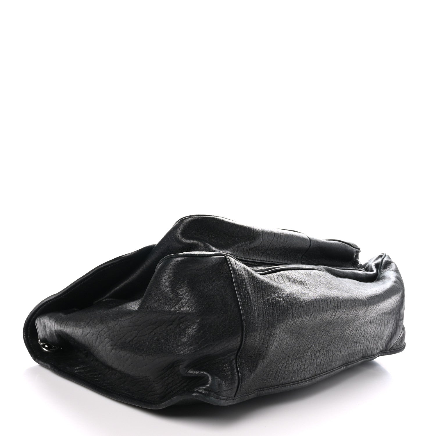Saint Laurent Grained Lambskin Monogram Oversized Niki Chain Satchel Black 3 of 10