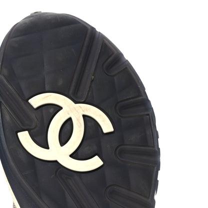 Chanel Mesh Suede Calfskin CC Sneakers 39.5 Light Beige Purple Beige 7 of 11