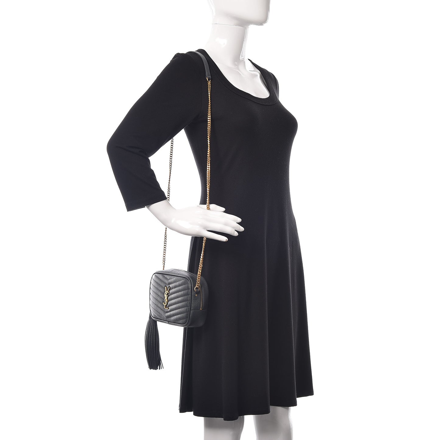 Grain De Poudre Matelasse Monogram Mini Lou Camera Bag Dark Smog