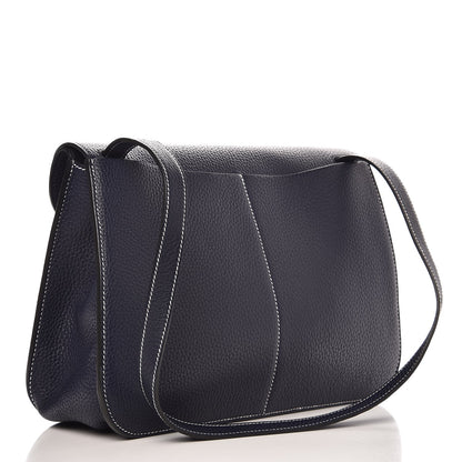 Hermes Taurillon Clemence Halzan 31 GM Bleu Nuit Indigo 4 of 10