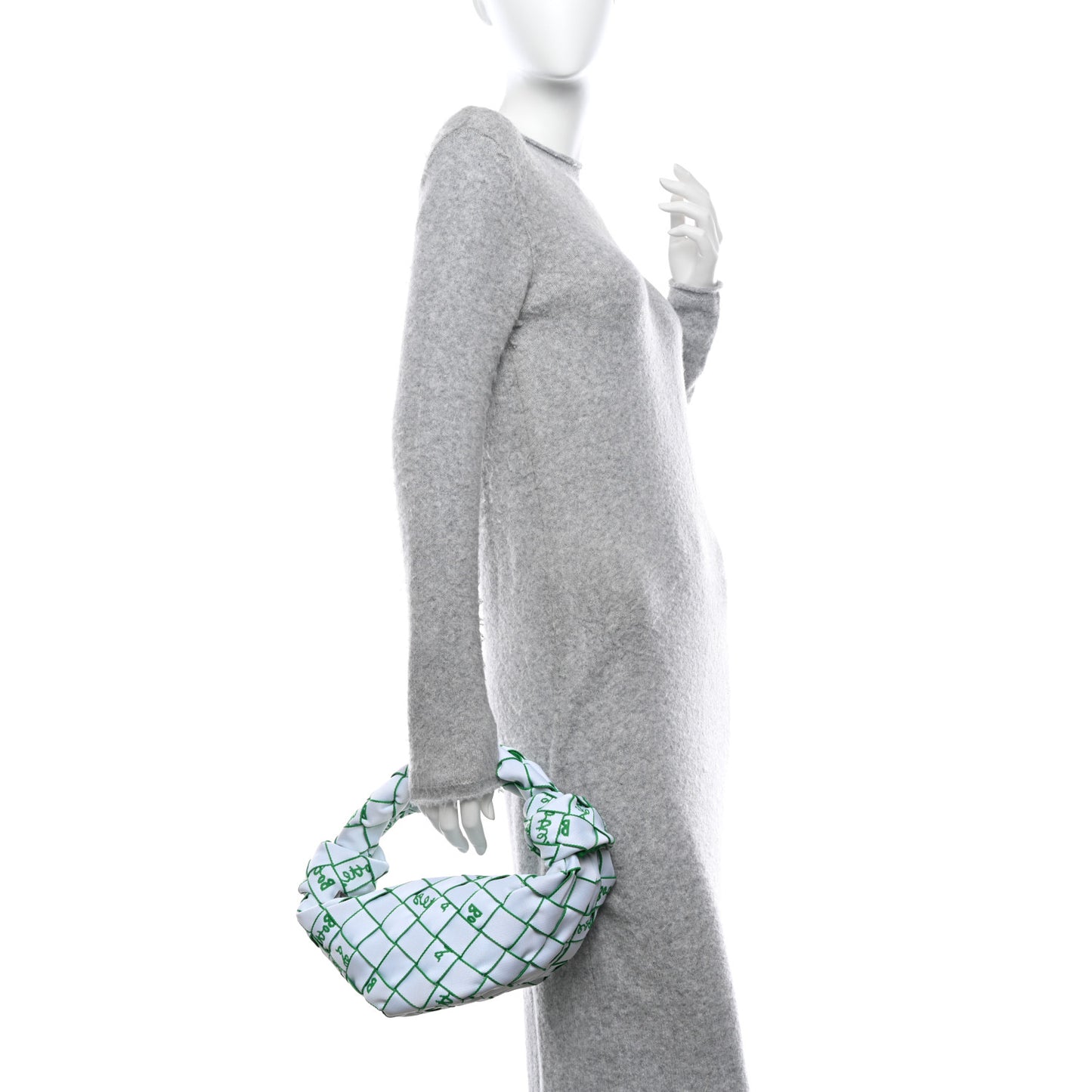 Cloth Webbing Mini Double Knot Bag White Parakeet