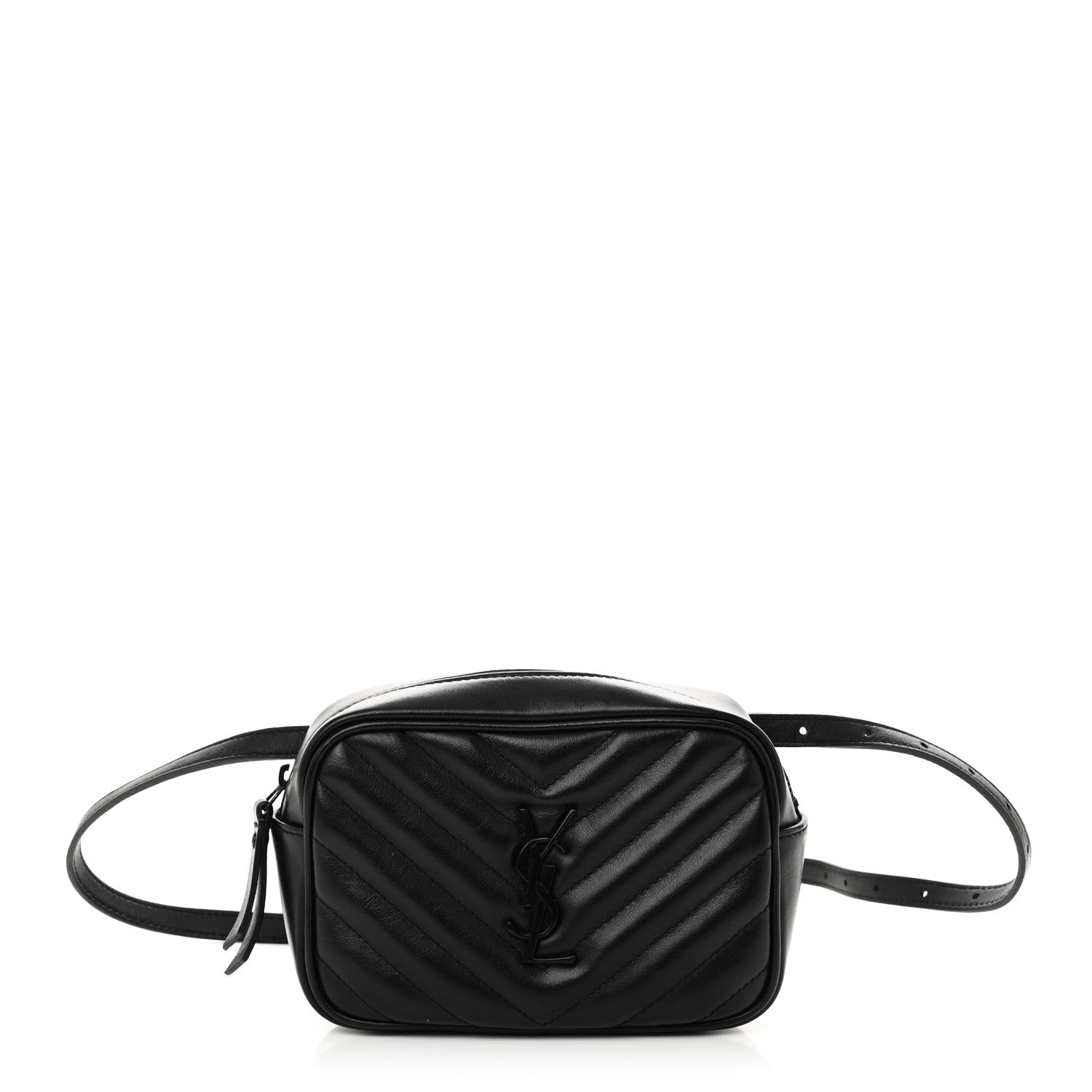 Saint Laurent Calfskin Matelasse Monogram Lou Belt Bag Black 1 of 10