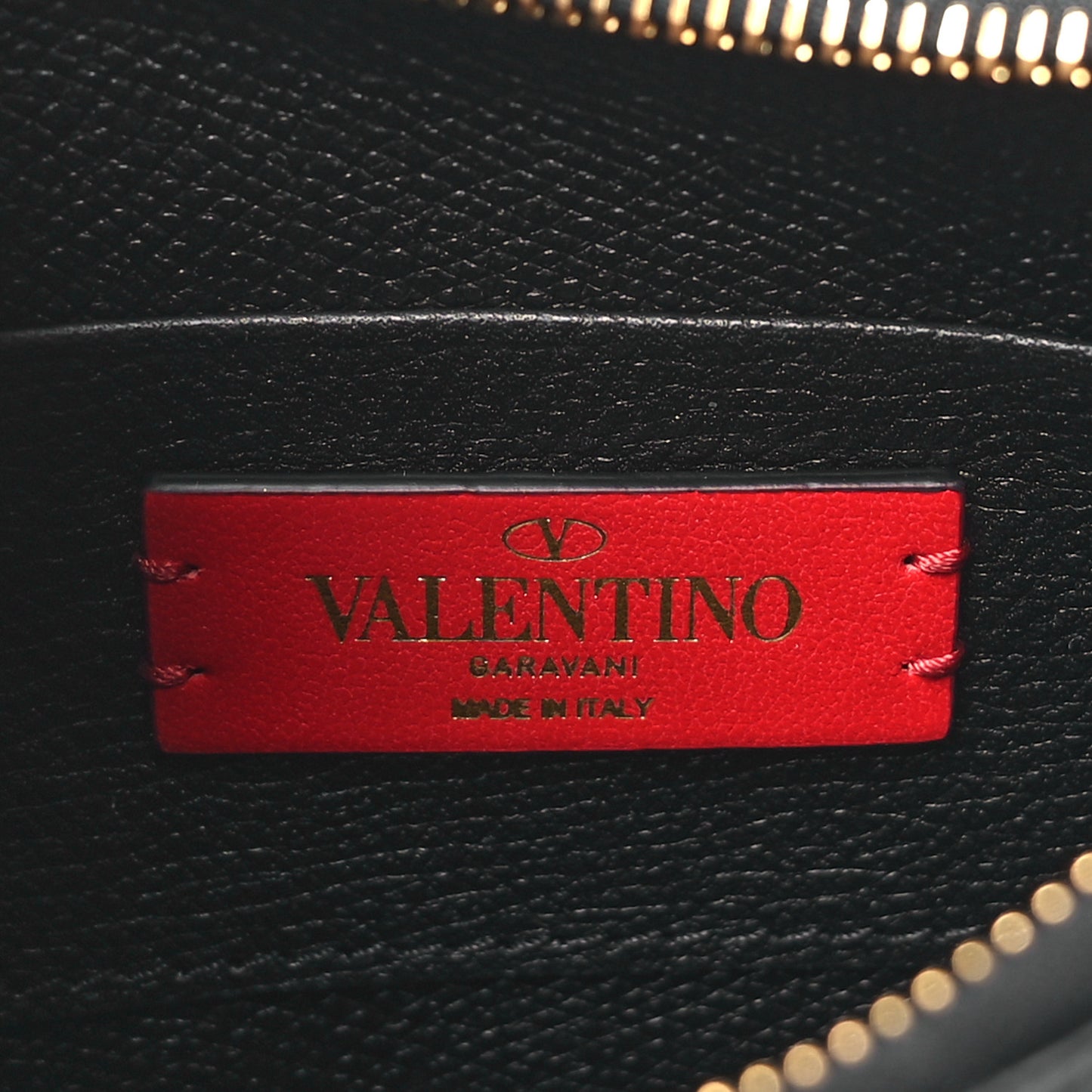 Grainy Calfskin Mini Vlogo Hobo Bag Black