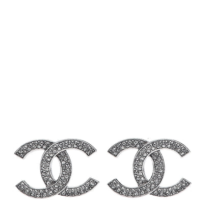 Chanel Crystal Palais Garnier CC Earrings Silver 1 of 5