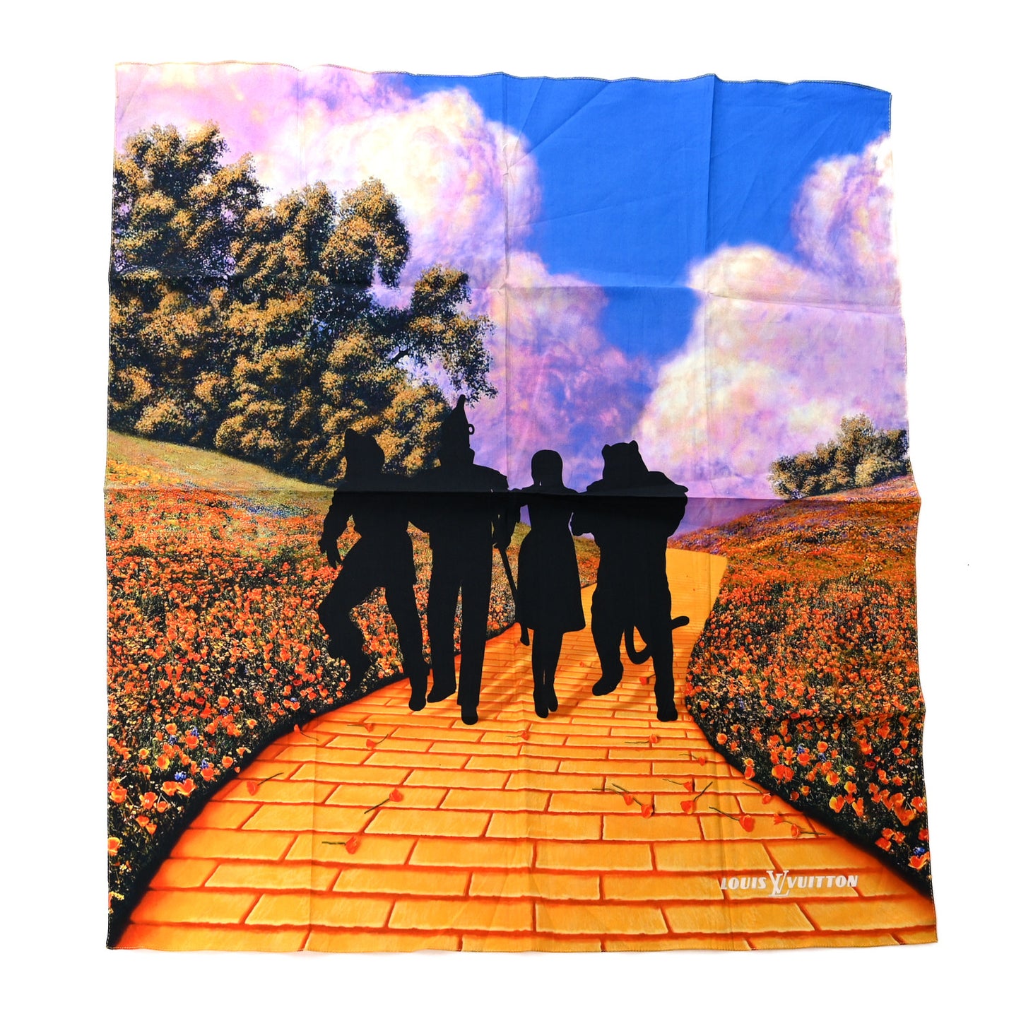 Cotton Brick Road Square Scarf Multicolor