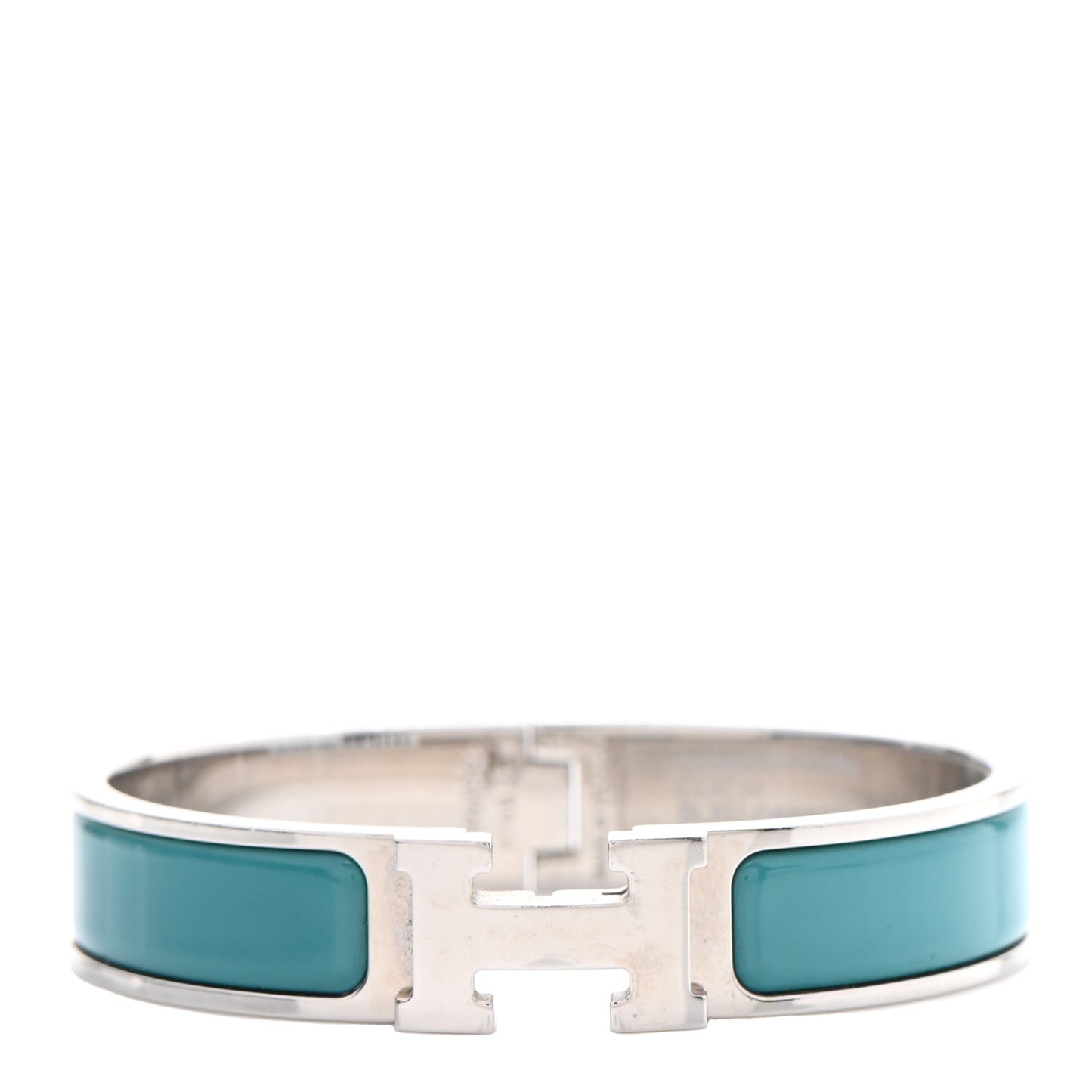 Enamel Narrow Clic Clac H Bracelet PM Bleu Canard