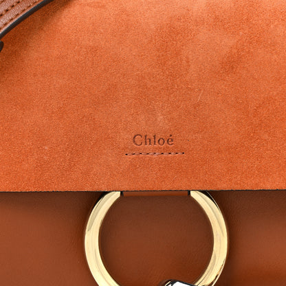 Chloe Suede Calfskin Small Faye Shoulder Bag Tobacco 9 of 9