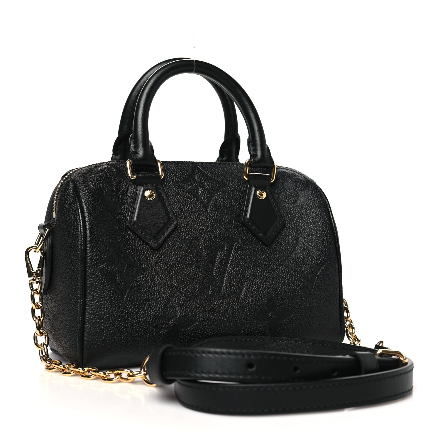 Louis Vuitton Empreinte Monogram Giant Speedy Bandouliere 20 Black 3 of 9