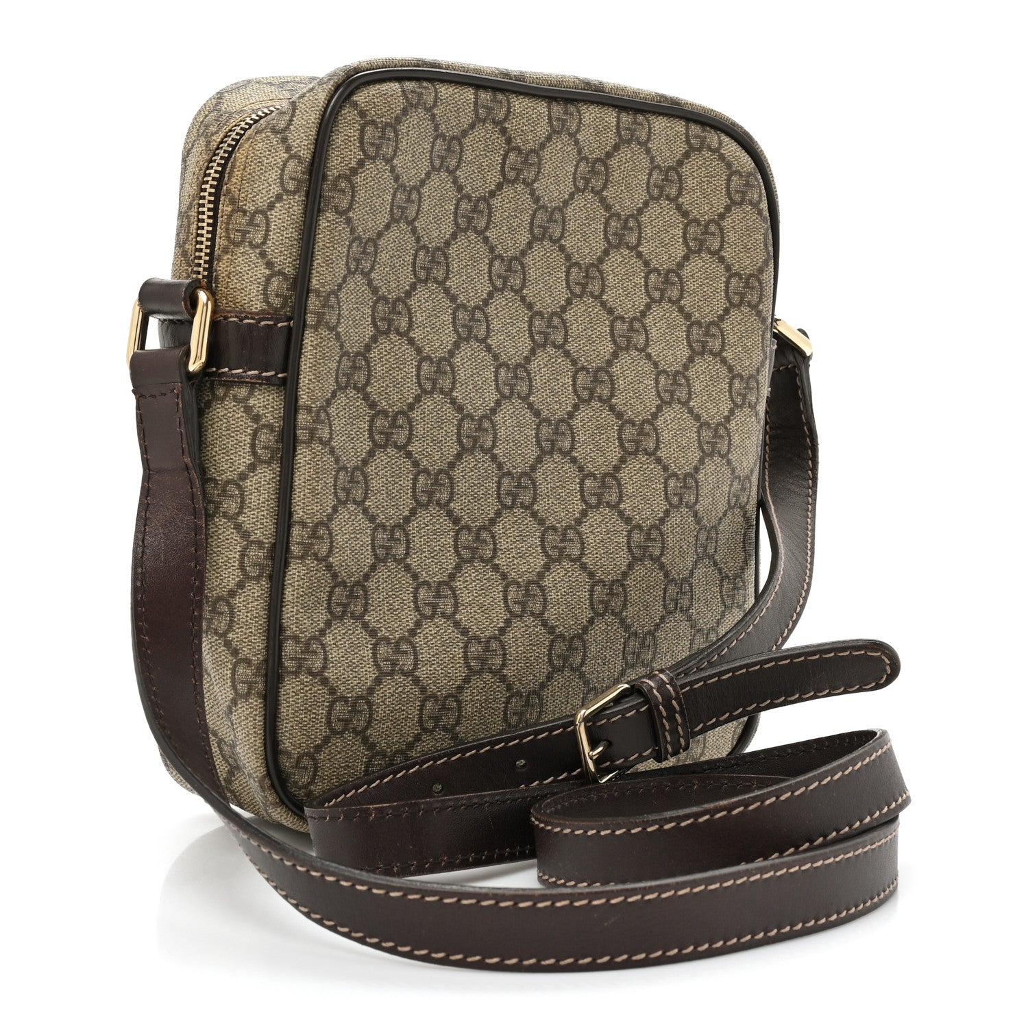 Gucci GG Plus Monogram Messenger Bag Dark Brown 3 of 13
