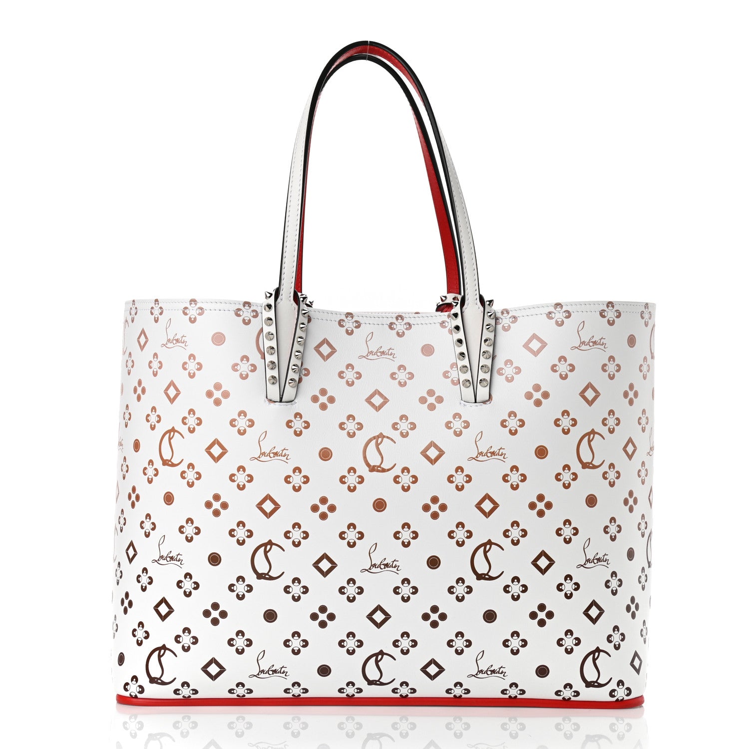 Christian Louboutin Calfskin Patent Degrade Loubinthesky East West Cabata Tote White 3 of 11