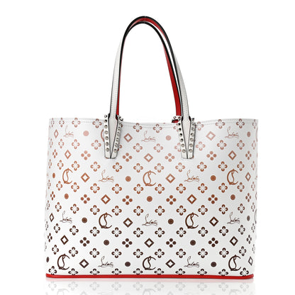 Christian Louboutin Calfskin Patent Degrade Loubinthesky East West Cabata Tote White 3 of 11