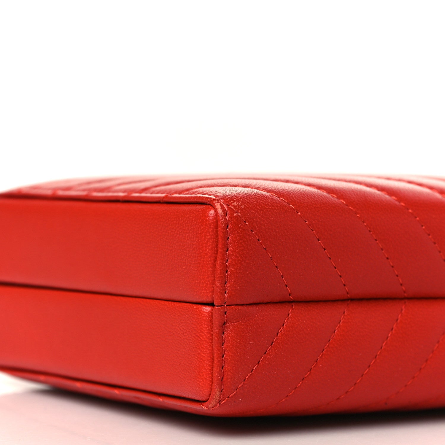 Chanel Lambskin Chevron Quilted Reissue Clutch Bag Red 9 of 9