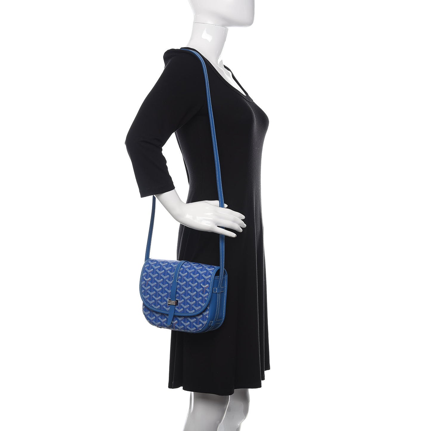 Goyardine Belvedere II PM Messenger Bag Sky Blue