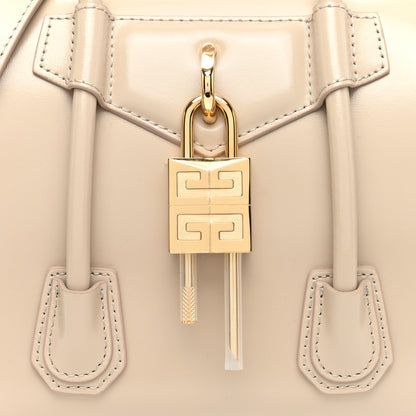 Givenchy Box Calfskin Mini Lock Antigona Shoulder Bag Natural Beige 7 of 9