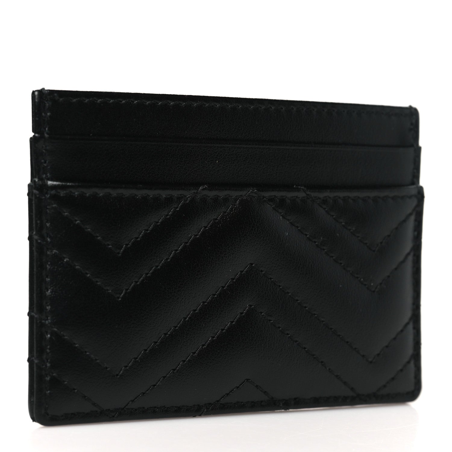 Gucci Calfskin Matelasse GG Marmont Card Holder Black 3 of 8