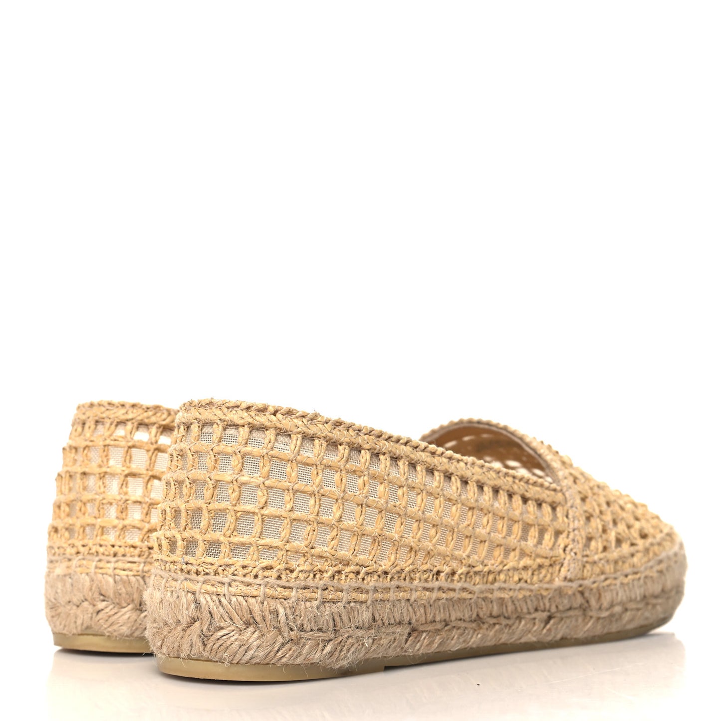 Raffia Triangle Logo Crochet 20mm Espadrilles 38 Naturale