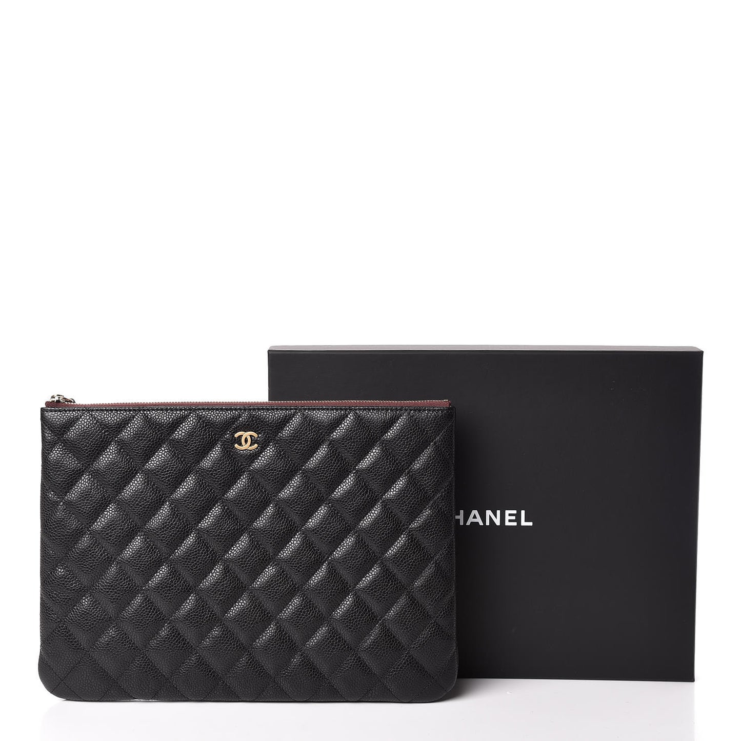 Caviar Quilted Medium Cosmetic Case Black