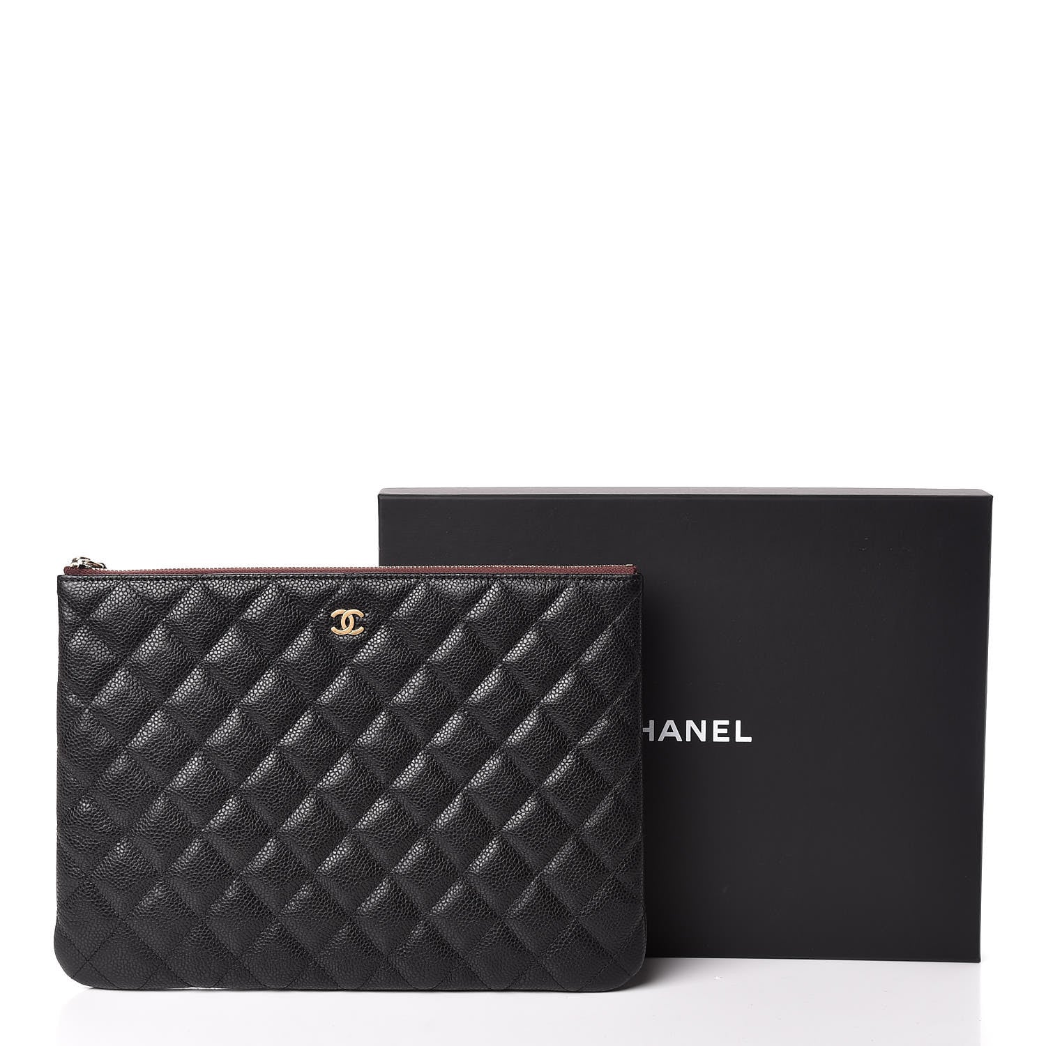 Chanel Caviar Quilted Medium Cosmetic Case Black 11 of 11