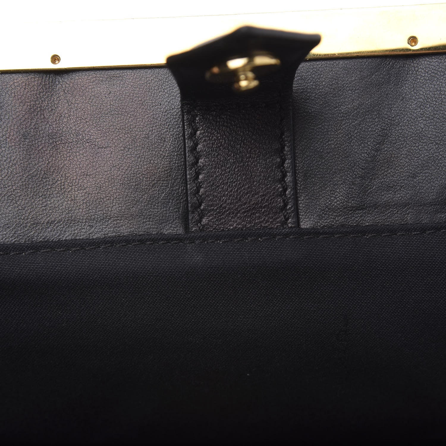 Fendi Nappa Crocodile Trapuntata Medium 2Jours Tote Black 13 of 16