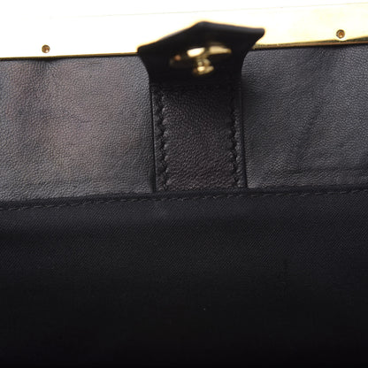 Fendi Nappa Crocodile Trapuntata Medium 2Jours Tote Black 13 of 16