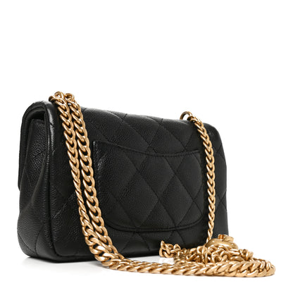 Chanel Caviar Quilted Mini Sweetheart Rectangular Flap Black 3 of 10