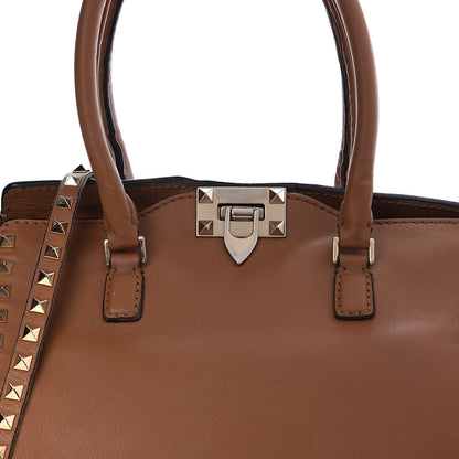 Valentino Garavani Calfskin Rockstud Double Handle Tote Light Cuir 8 of 13