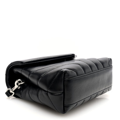 Saint Laurent Calfskin Y Quilted Monogram Toy Loulou Crossbody Bag Black 4 of 9