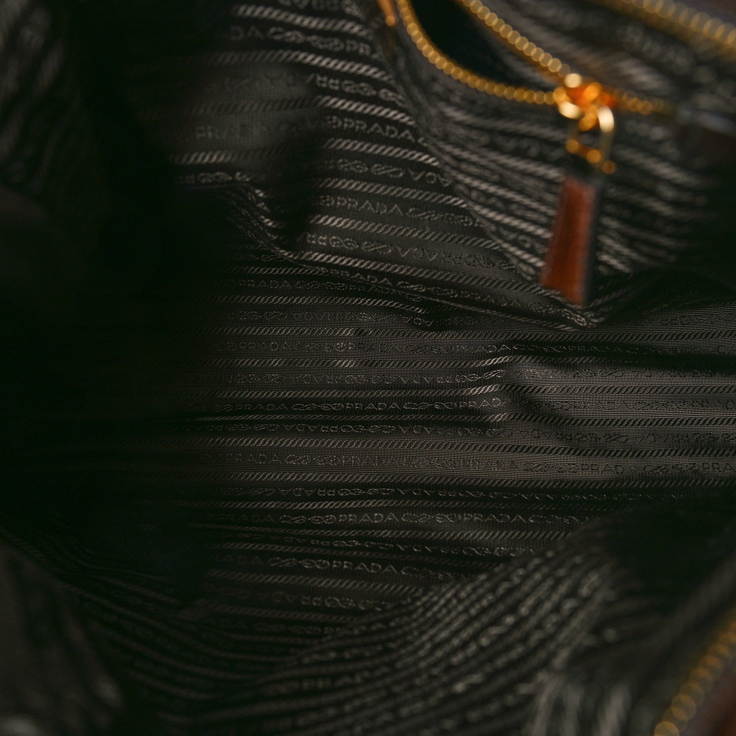 Prada Shiny Nappa Large Bonnie Shoulder Bag Dark Brown 5 of 12