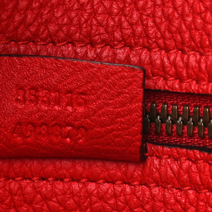 Gucci Textured Calfskin Large Bright Bit Tote Red 8 of 13