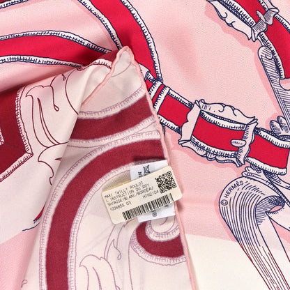 Hermes Silk Roulot L Instruction Du Roy Maxi Twilly Rose White Bordeaux 3 of 3