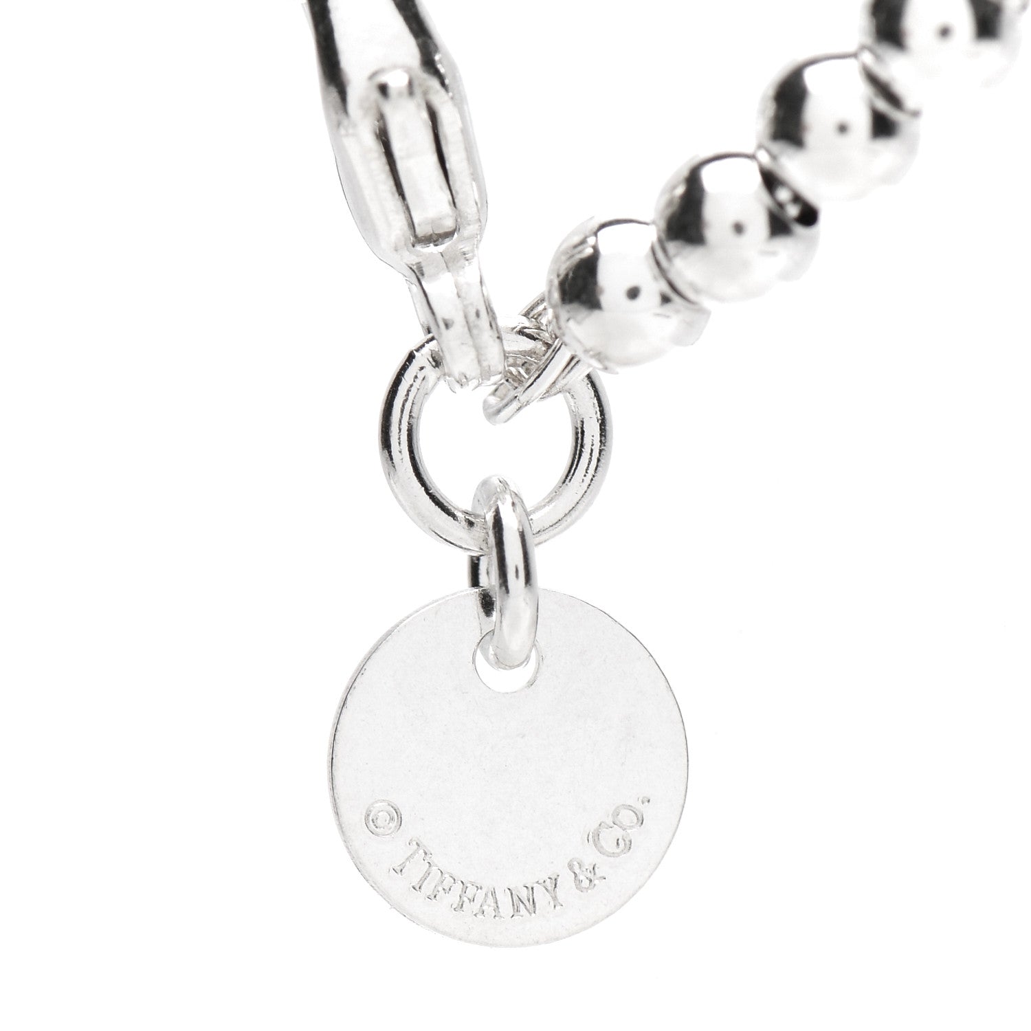 Tiffany Sterling Silver 3mm Return to Tiffany Heart Lock Bead Bracelet 5 of 6