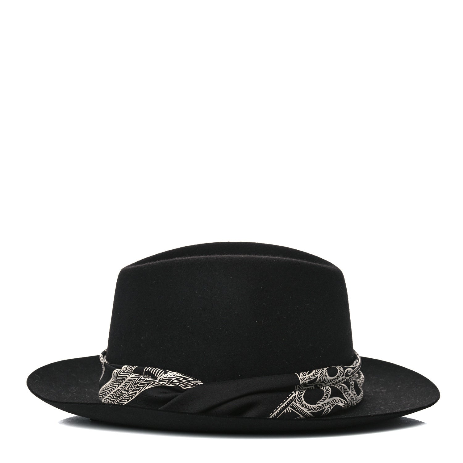 Hermes Feutre Silk Zouaves et Dragons Finesse Dahlia Hat Black 5 of 9