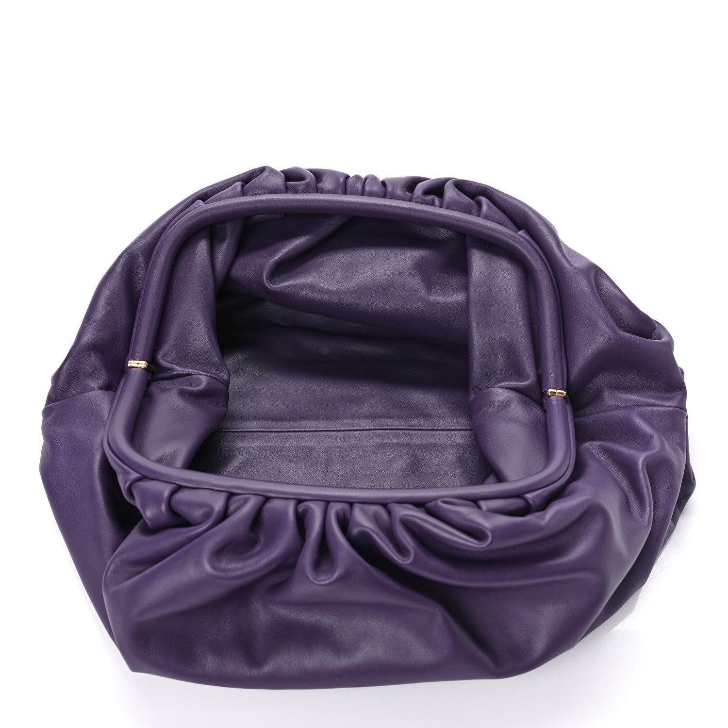Bottega Veneta Smooth Butter Calf The Pouch Oversized Clutch Raisin 5 of 10
