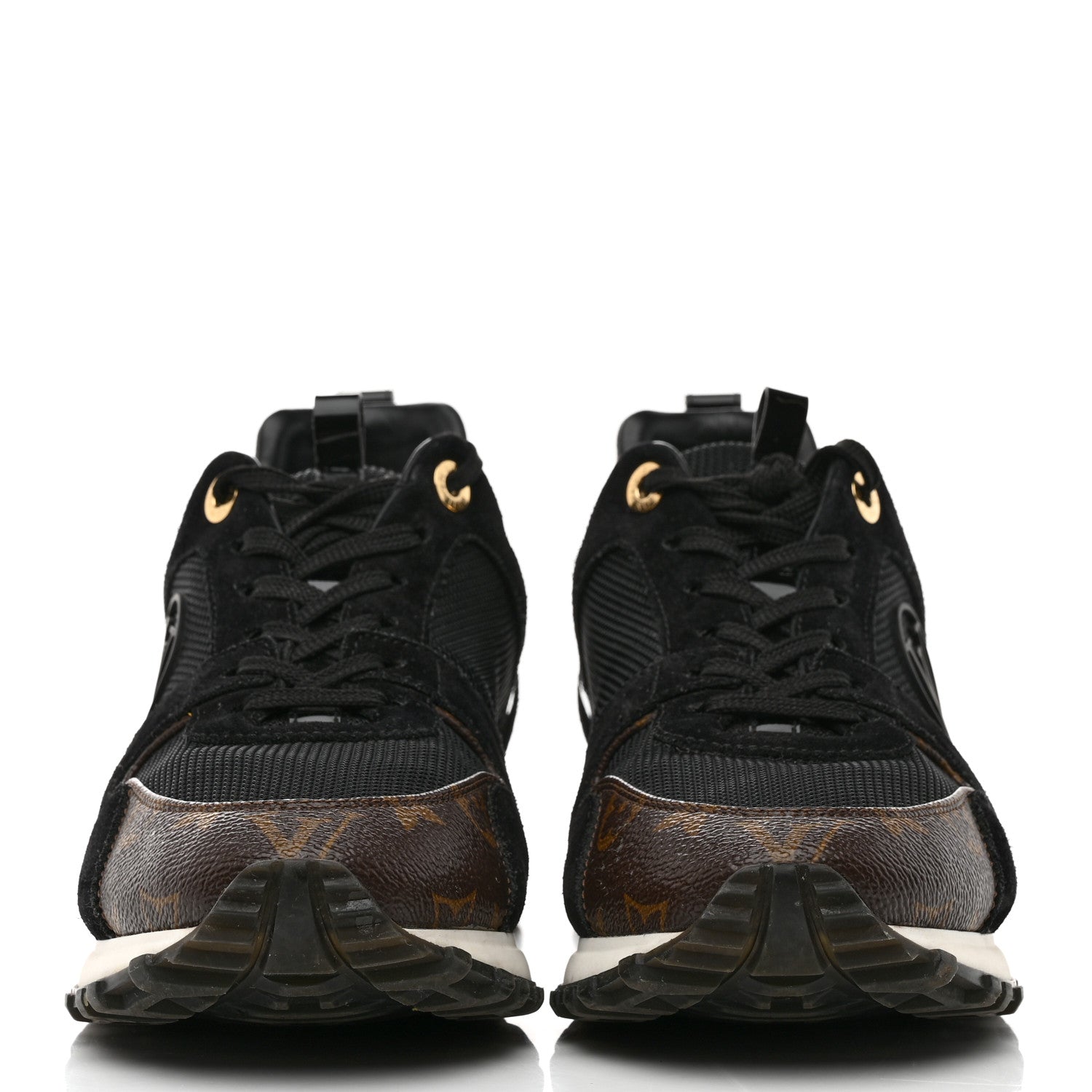 Louis Vuitton Suede Monogram Run Away Sneakers 40 Black 2 of 9